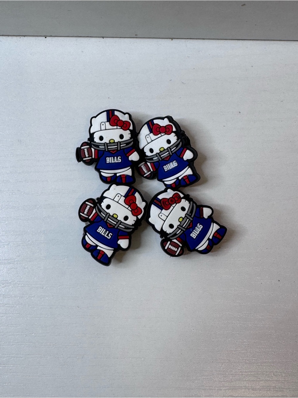 Hello Kitty Buffalo Bills Football Charms in Blue, White, Red NWOT